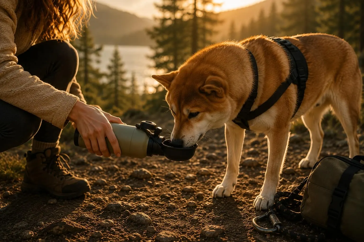2-in-1 Dog Travel Water Bottle