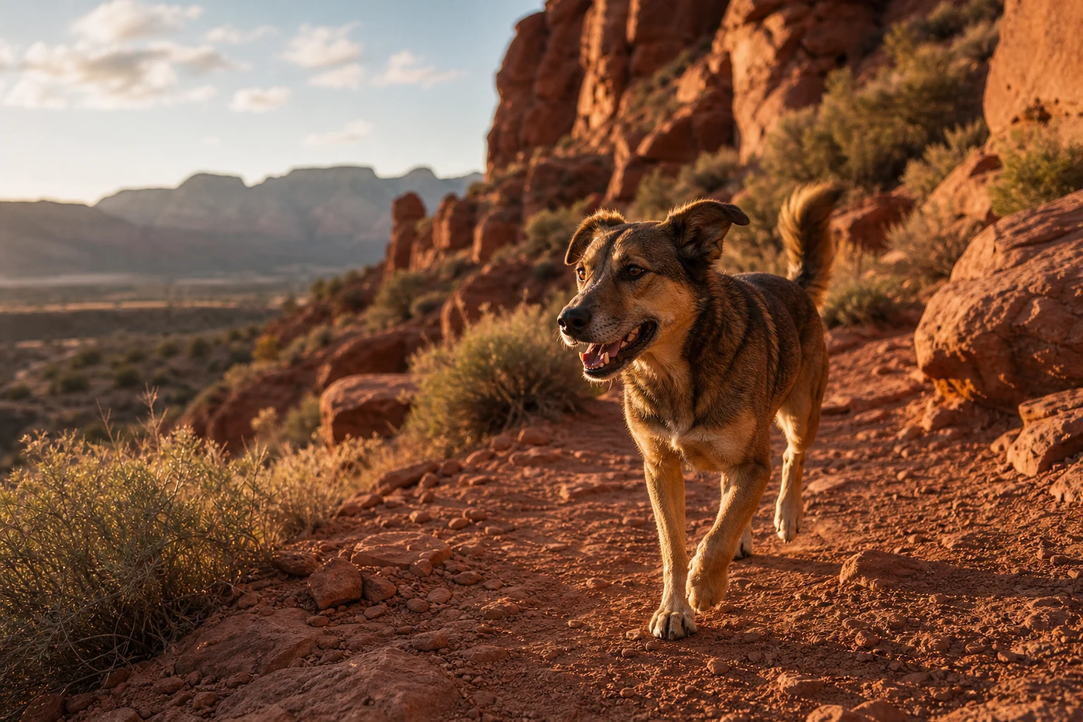 Milo on Desert trail